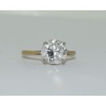 9ct gold ladies solitaire ring size