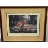 "Tiger Tales" ltd edition print by William de Beer no 454/850 signed to base 75x60cm