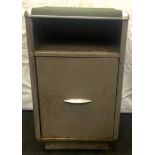 An industrial 1950's Sankey Sheldon side cupboard/bedside cabinet 80x45x45cm.