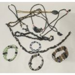 Large selection of Heamatite jewellery.