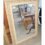 Ornate contemporary gilt mirror with beveled glass 120x55cm