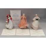 Wedgwood fairy tale figurines x 3 with certificates.