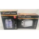 Shop display item Russell Hobbs 2 slice toaster together a Russell Hobbs illuminating kettle