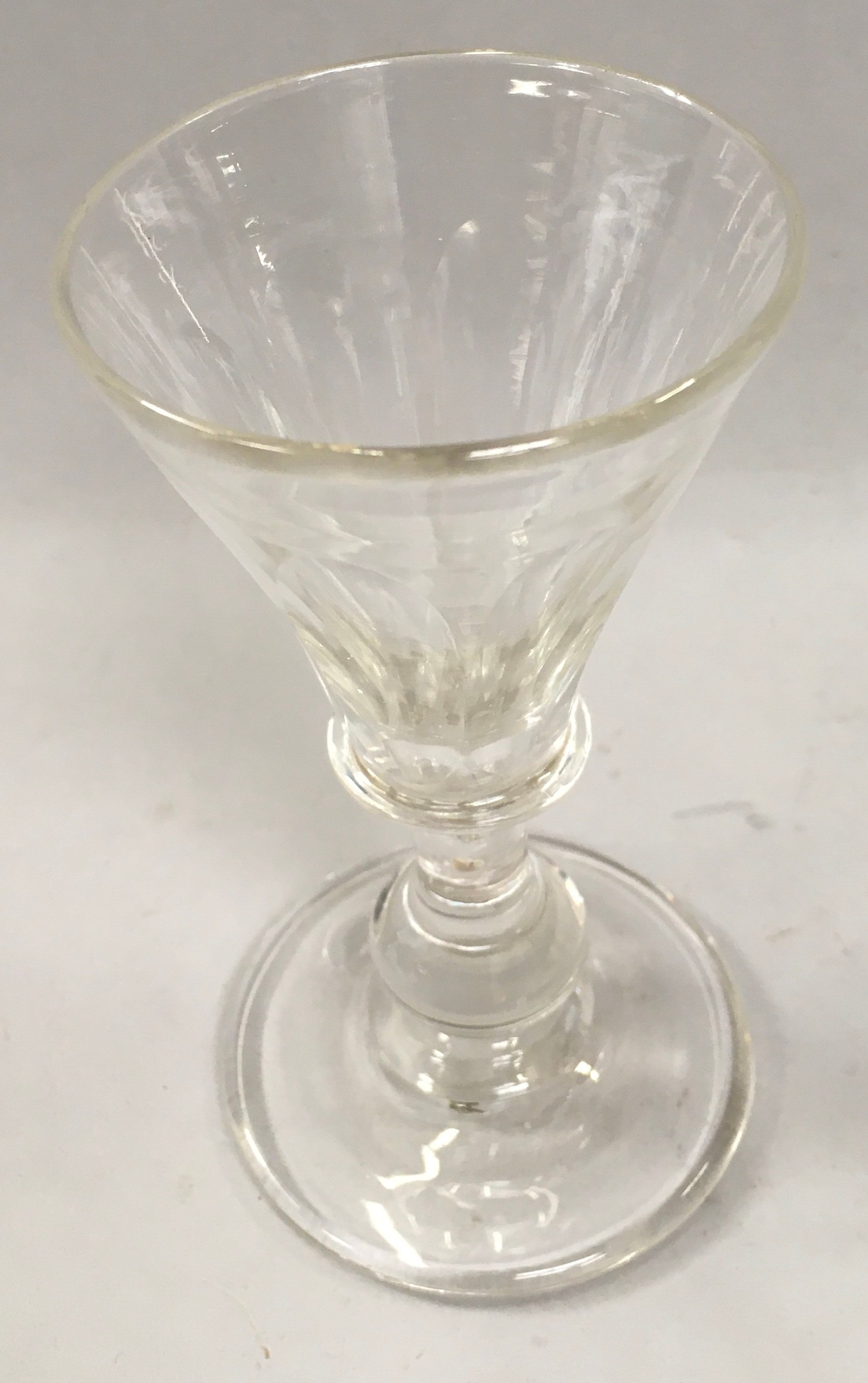 4 stemmed Stuart Crystal stemmed wine glasses a stemmed fluted early 19C stemmed glass and 6 Crystal - Image 3 of 4