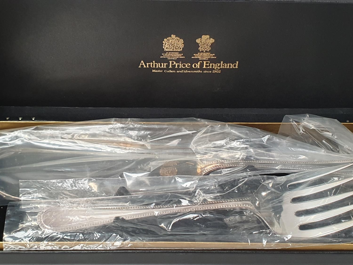Arthur Price fish servers and soup ladle boxed. - Image 3 of 4
