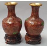 Pair of Cloisonné vases.