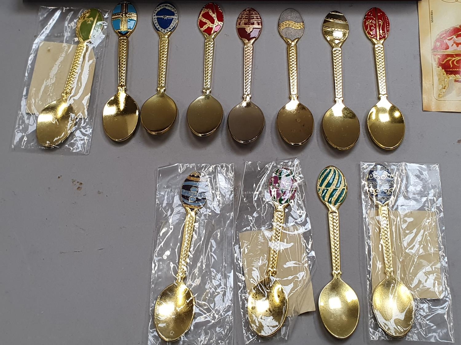 A large collection of Atlas History of Faberge eggs spoons. - Image 3 of 4