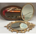 Italian style gilt mirror plus 2 others.