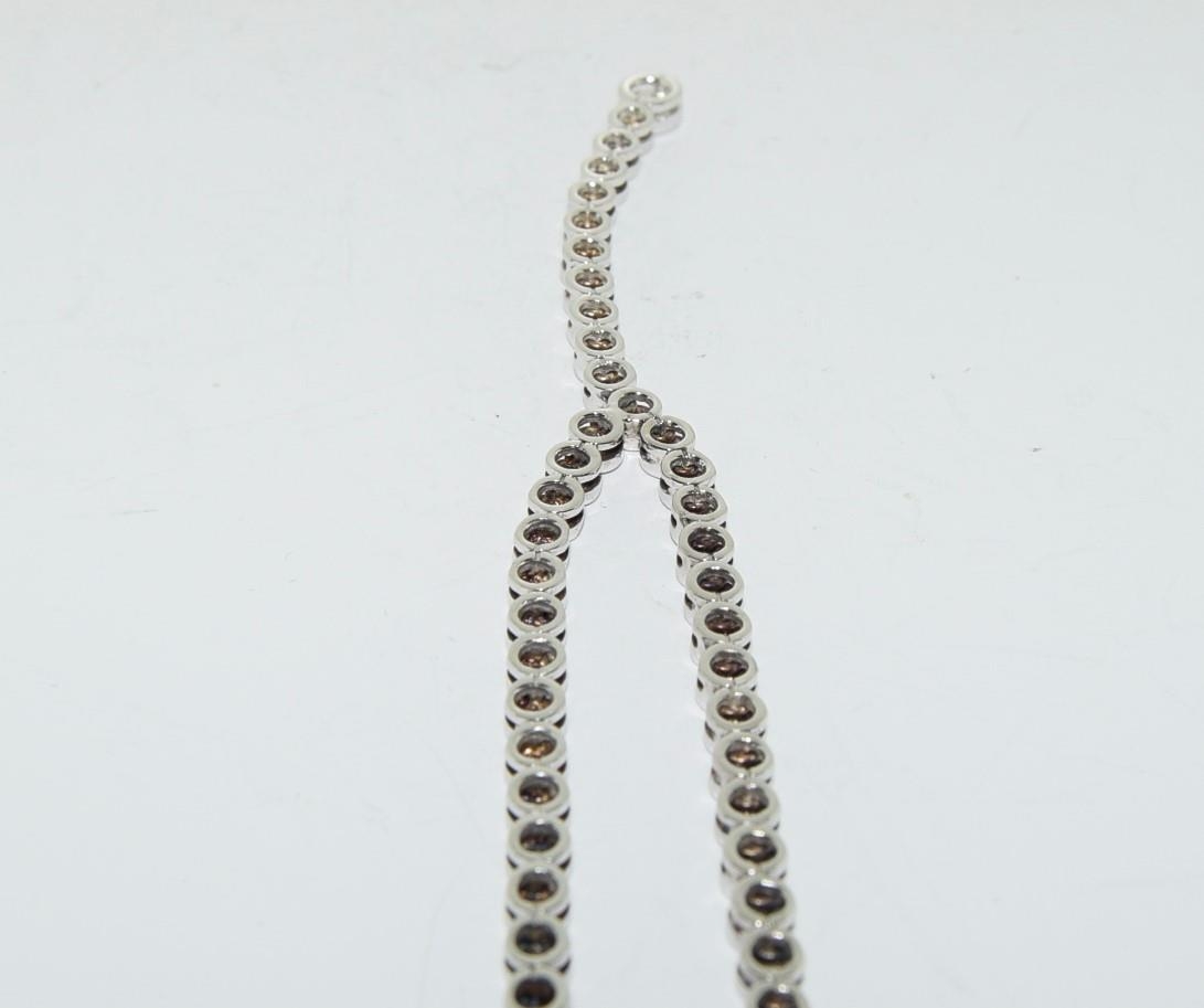 18ct white gold diamond Riveria style necklace made up of 31 brilliant cut diamonds 2ct approx - Image 7 of 7