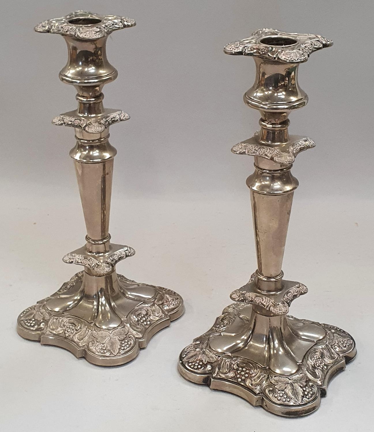 Pair of large silver plated candlesticks and others - Image 4 of 4