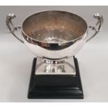 Sterling silver trophy bowl with military engraving - Gurrkas - Sheffield 1929 by Mappin & Webb with