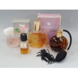 Boxed part used perfume with glass atomizer