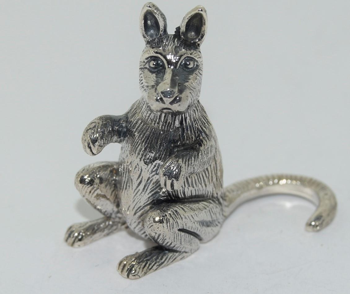 sterling silver figure of a kangaroo