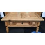 Mexican Pine modern coffee table 60x100x45cm.