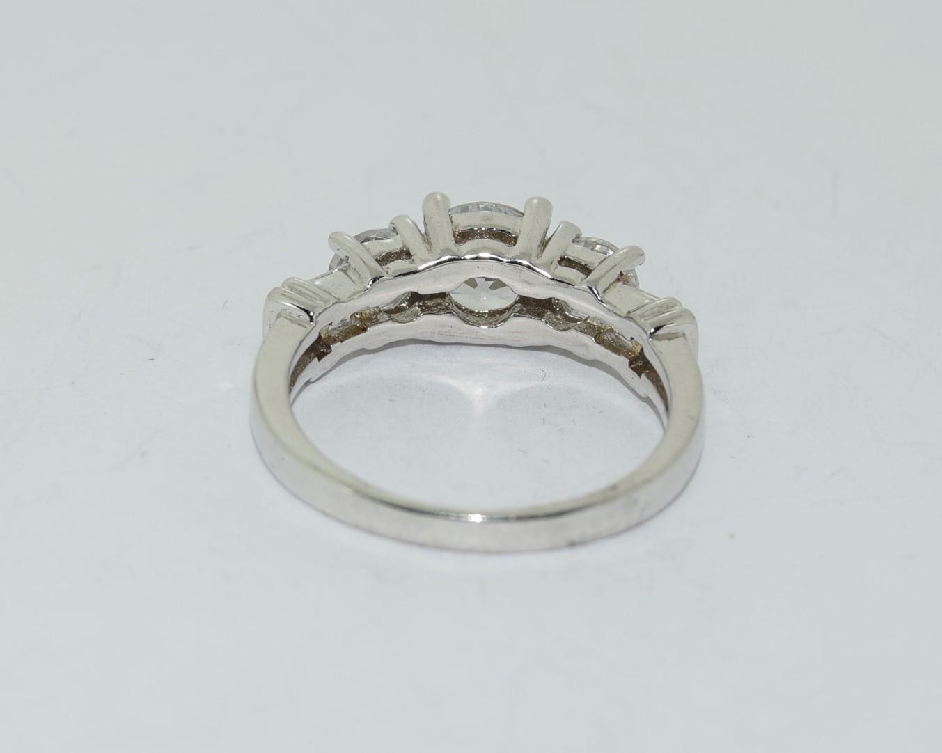 Silver and cz dress ring stamped 925 - Image 3 of 3