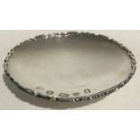 Boxed silver round card dish 96gm