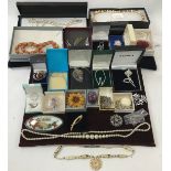 Large collection mix costume and other jewellery to include silver