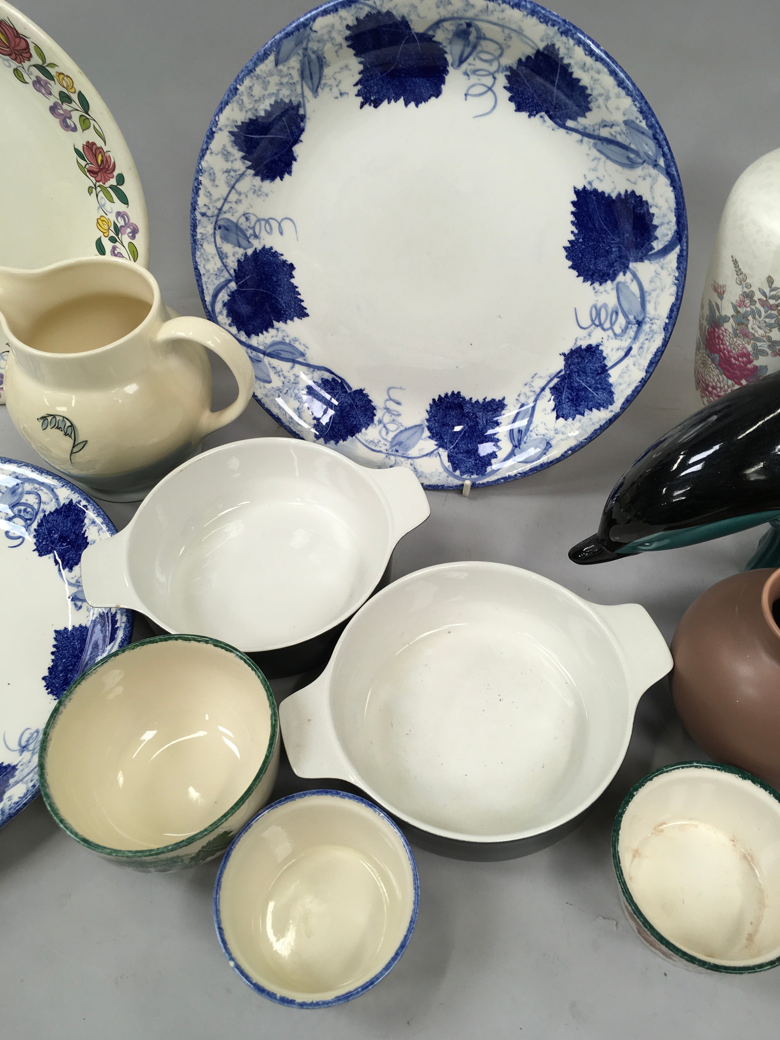 Quantity of Poole Pottery to include large blue and white plates - Image 3 of 6