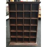 Mahogany Pidgeon hole storage unit 100x70x20cm