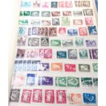 Blue album of Romanian, Bulgarian, Czech, Slovakian and Hungarian stamps.