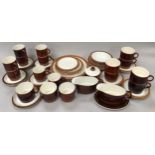 Poole pottery collection of ?Chestnut Brown? dinnerware approx 50 pieces.