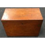 Mahogany campaign instrument box set with brass banding and music draw to the side 37x56x30cm