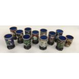 Collection of oriental cloisonne vases