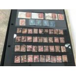 Black stamp album to include penny reds, Two penny Blues etc