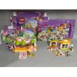 3 x Lego Friends Built sets with boxes and instruction manuals: 41118 Heartlake Super Market - Seems