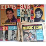 Collection of Pop/Rock Music Related Ephemera. Here we have on offer some Elvis Monthly Mags along