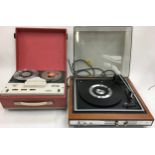 BSR Reel to reel tape recorder along with a bush stereo record player.