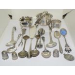 Mix silver and silver plate flat wear etc 200gm