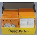 Vintage 1970's Kathie Webber's All-Star Cookery Card Club recipe card set. Appears complete.