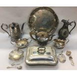 Collection of silver and silver plate.