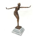 A Deco Style Bronze figure.