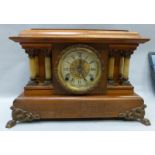 Super quality American Adamantine striking mantel clock presented in working condition. Manufactured