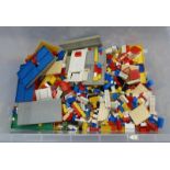 Large plastic tub of vintage Lego blocks