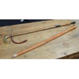 Vintage sword stick complete with another walking stick