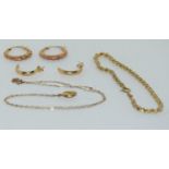 Quantity of 9ct gold items ref WP 68