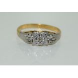 18ct gold ladies antique diamond ring size M ref WP 76