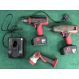 snap on tools include drills torch charger etc