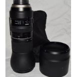 Tamron SP 150-600mm F/5-6.3 Di VC USD G2 zoom lens. Canon Ef/EFS mount with fronrt and rear caps,
