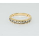 Diamond 1/2 eternity ring approx 0.5 points 14ct gold. (Ref W15)