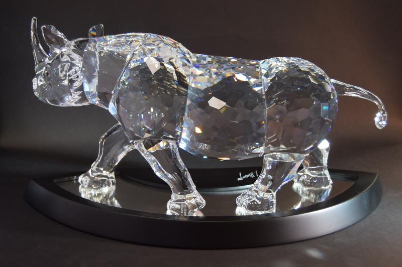 Swarovski Crystal large rare limited edition The Rhinoceros code 945461 / 9100 000 116 retired, c/ - Image 3 of 5