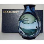 Moorcroft "Knypersley" vase 18.5cms high 2003, fully marked & signed to base, boxed.