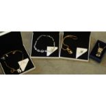 Swarovski Crystal Pendant Necklaces 1792060, 1790011, 1501387, 1160619 all boxed (4)