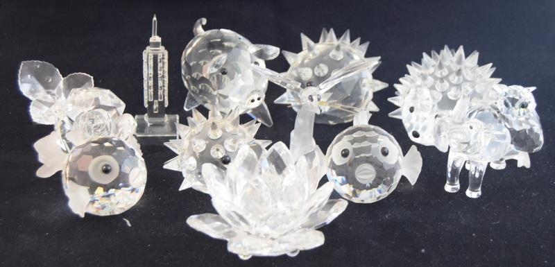 Swarovski Crystal large qty of boxed figures/animals all boxed (12)