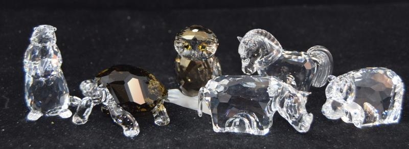 Swarovski crystal qty of boxed animals 622941, 995036, 289305, 289908, 622940, 1003326 (6)