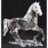Swarovski Crystal Large Stallion Horse code 898508 retired, boxed with paperwork.