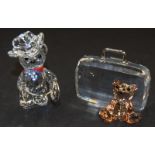 Swarovski Crystal Teddy Bear with Suitcase code 296338 together with Kris Bear Johnny the Cowboy